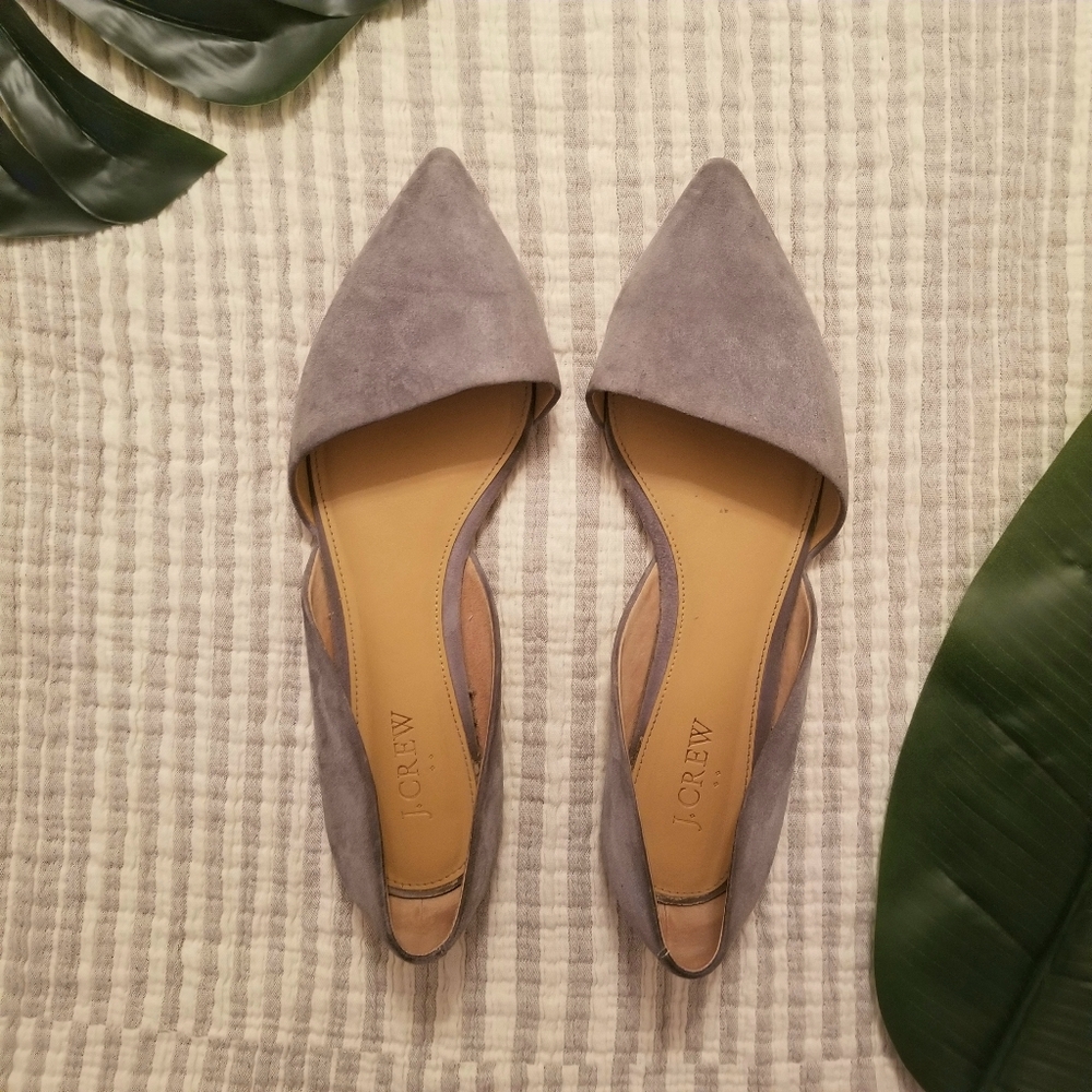 J. Crew Zoe Suede d'Orsay Flats
